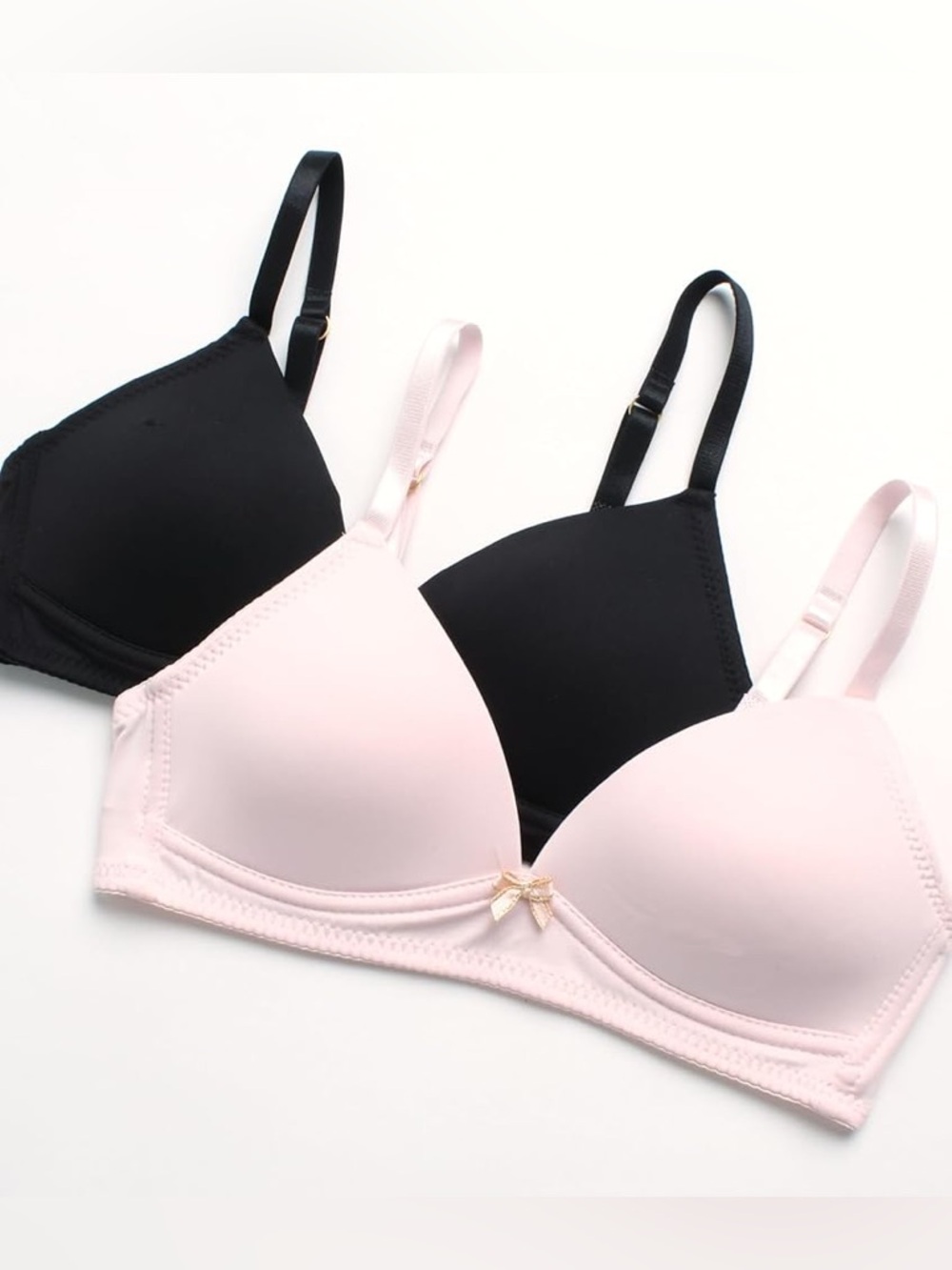 Nicole Miller Pink & Black Training Bra Set